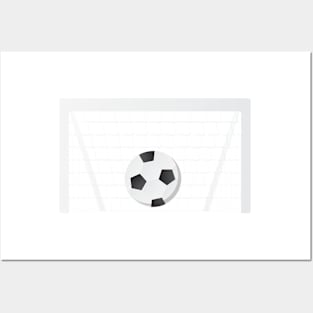 Soccer ball goal Posters and Art